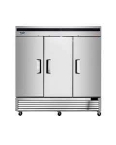 Atosa MBF8508GR 82" Bottom Mount Solid Three Door Reach In Refrigerator