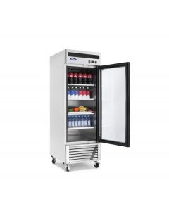 Atosa MCF8705GR 27" Bottom Mount Single Glass Door Reach In Merchandiser Refrigerator