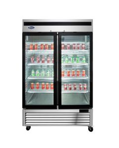 Atosa MCF8703ES 54" Bottom Mount Two Glass Door Merchandising Freezer