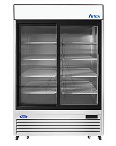 Atosa MCF8709GR 55" Two Sliding Glass Door Reach-In Refrigerator
