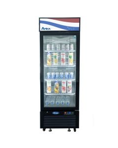 Atosa MCF8722GR 27" Bottom Mount Single Glass Door Reach In Merchandiser Refrigerator