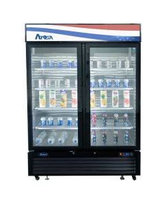 Atosa MCF8721ES 54" Bottom Mount Two Glass Door Reach In Merchandiser Freezer