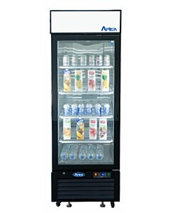 Atosa MCF8725GR 25" Single Glass Door Reach-In Refrigerator - 11.1 cu. Ft., Black