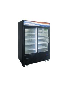 Atosa MCF8727GR 54" Bottom Mount Two Glass Door Reach In Merchandiser Refrigerator - Sliding Door