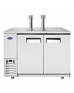 Atosa MCK58GR 58'' Stainless Steel Keg Cooler with 2 Dual Tap Towers