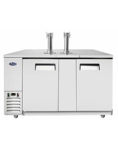 Atosa MKC68GR 68'' Stainless Steel Keg Cooler with 2 Dual Tap Towers