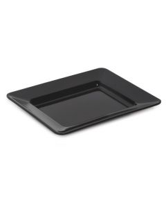 GET ML-11-BK Milano™ 12" x 10" Rectangular Plate, .75" Deep - 12/case