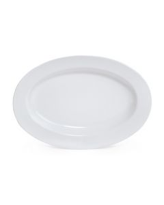 GET ML-15-W Milano™ 18" x 13" Oval Platter, 1.75" Deep - 6/case