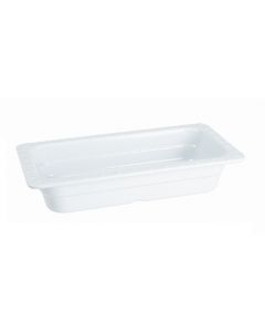 GET ML-17-W GN Melamine Food Pans 12.75" x 7" Third Size Insert Pan, 2.5" Deep - 3/case