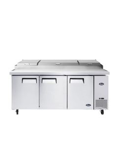 Atosa MPF8203GR 93" 3 Door Refrigerated Pizza Prep Table - 12 Pan