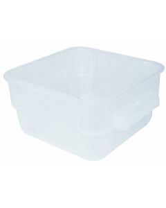 Omcan 2 Qt. Translucent Square Polypropylene Food Storage Container