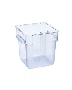 Zanduco 4 Qt. Clear Square Polycarbonate Food Storage Container