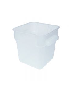 Omcan 4 Qt. Translucent Square Polypropylene Food Storage Container