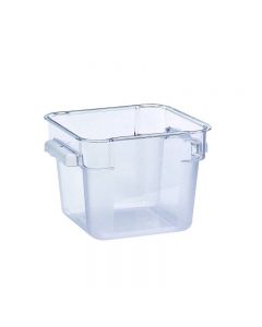 Zanduco 6 Qt. Clear Square Polycarbonate Food Storage Container