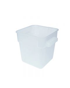 Omcan 6 Qt. Translucent Square Polypropylene Food Storage Container