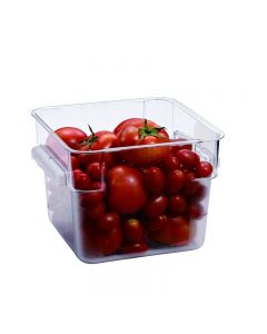 Omcan 8 Qt. Clear Square Polycarbonate Food Storage Container