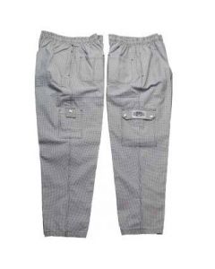 Chef Revival Hounds Tooth, Cargo Pants, 100% Cotton P023HT