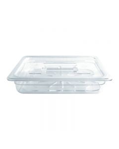 Omcan 1/2 Size Clear Polycarbonate Food Pan – 2 ½" Deep