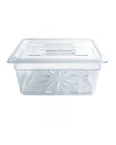 Omcan 1/2 Size Clear Polycarbonate Food Pan – 6" Deep