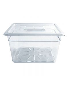 Omcan 1/2 Size Clear Polycarbonate Food Pan – 8" Deep