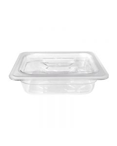 Omcan 1/4 Size Clear Polycarbonate Food Pan – 2 ½" Deep