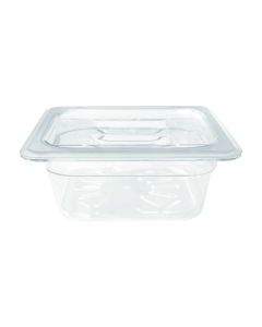 Omcan 1/4 Size Clear Polycarbonate Food Pan – 4" Deep