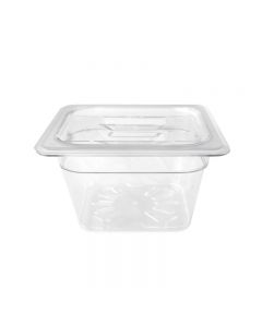 Omcan 1/4 Size Clear Polycarbonate Food Pan – 6" Deep
