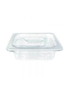 Omcan 1/6 Size Clear Polycarbonate Food Pan – 2 ½" Deep