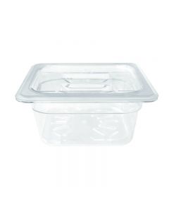 Omcan 1/6 Size Clear Polycarbonate Food Pan – 4" Deep
