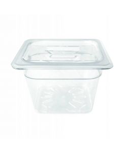 Omcan 1/6 Size Clear Polycarbonate Food Pan – 6" Deep