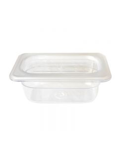 Omcan 1/9 Size Clear Polycarbonate Food Pan – 2 ½" Deep