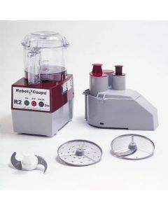 Robot Coupe R2N CLR Combination Continuous Feed Food Processor with 3 Qt. Clear Bowl - 1 hp