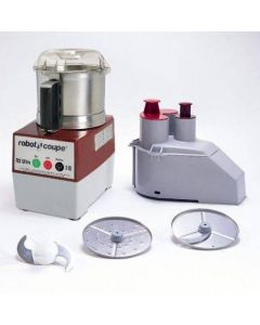 Robot Coupe R2U Combination Continuous Feed Food Processor with 3 Qt. Stainless Steel Bowl - 1 hp