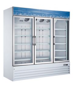 Zanduco 81" Swing Three Glass Door Reach-In Merchandiser Freezer