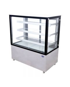 Zanduco 48" Square Glass Floor Refrigerated Display Case