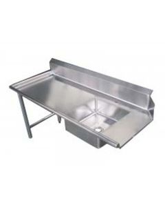Zanduco 60"  Left Side Soiled Dish Table with Sink