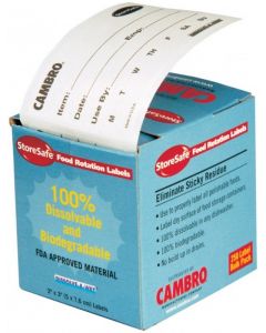 Cambro Food Rotation Labels, Bulk Dispenser Pack 24 Rolls/case 23SLB250