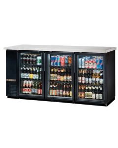 True TBB-24-72G-HC-LD Glass Swing Door 24" Back Bar Cooler with LED Lighting