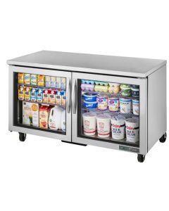 True TUC-60G-HC~FGD01 60" Undercounter Refrigerator with Glass Doors