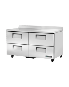 True TWT-60D-2-HC Deep Work Top Refrigerator with Two Drawers and One Door - 15.9 Cu. Ft.