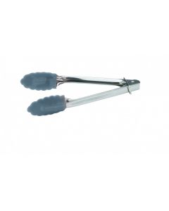 Winco 7" Utility Tong W/ Rubber Head, Black   UT-7K