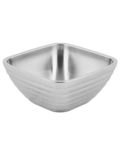 Vollrath 1.8 QT Double-Wall Square Beehive Serving Bowl 47632