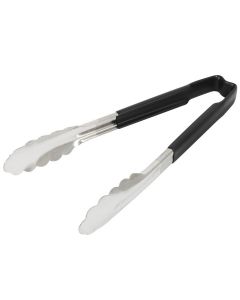 Vollrath 9.5" One-Piece Color-Coded Kool-Touch Tong - Black 4780920