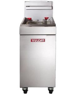 Vulcan LG400 45-50 lb Natural Gas Floor Fryer - 120,000 Btu