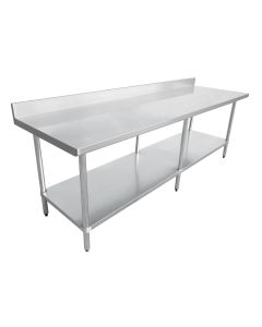 Zanduco 30'' Depth Stainless Steel Heavy Duty Worktable with Undershelf and 4