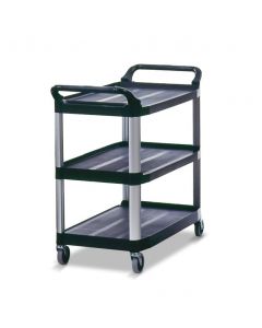 Rubbermaid 4091 Utility Cart, Open Sided Black