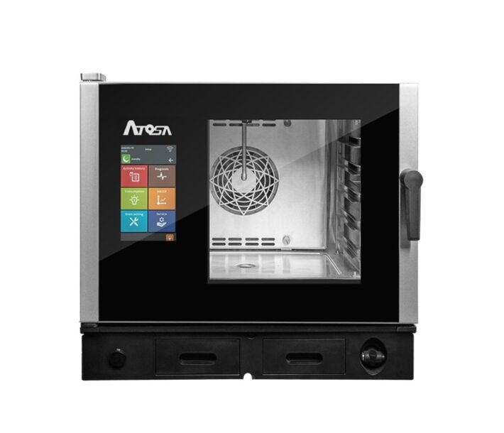 Atosa AEC-0511E 5 Half-Size Pan Smart Touch Electric Combi Oven - 208/240V, 3 Phase - CA