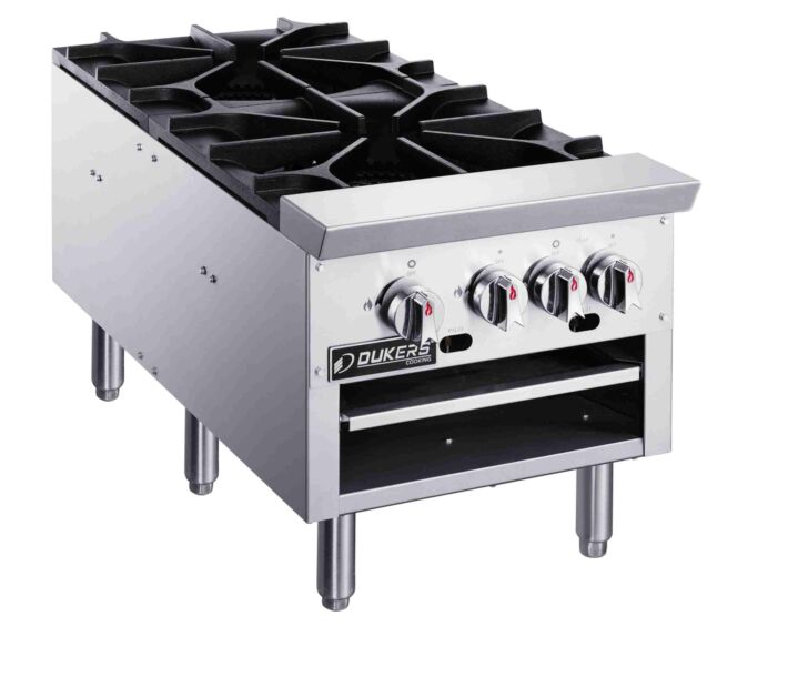 Dukers DCSPB2 Commercial Four Burner Gas Stock Pot Range - 160,000 BTU - USA