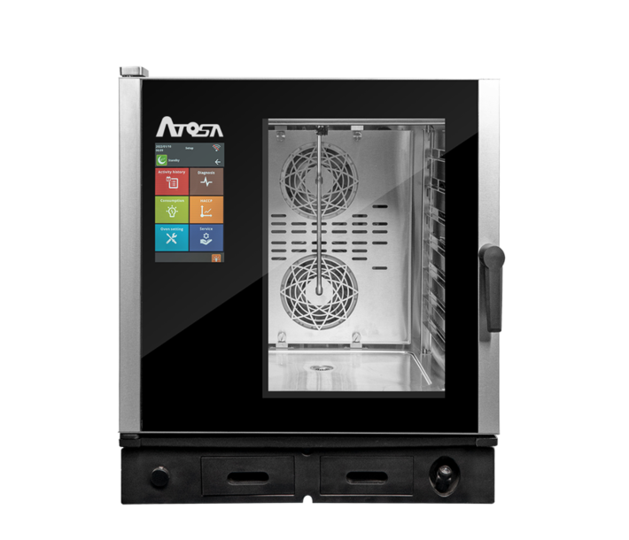 Atosa AEC-0711E 7 Half-Size Pan Smart Touch Electric Combi Oven - 208/240V, 3 Phase - CA