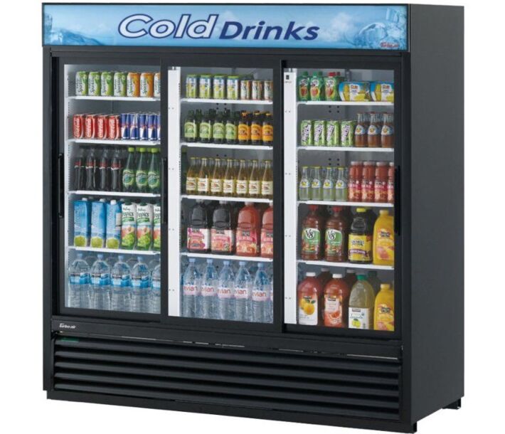 Turbo Air TGM-69RB-N 78" Three Section Glass Door Merchandiser - CA
